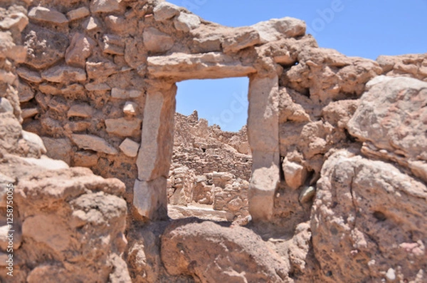 Obraz Pukará de Lasana, (Quechua pukara fortress) pre-Columbian fortress northeast of the city of Calama Antofagasta Region in Chile