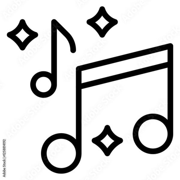 Obraz Music line icon
