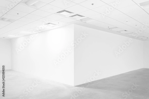 Fototapeta White empty space with ceiling and floor