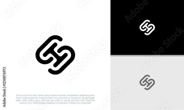 Fototapeta Initials H logo design. Initial Letter Logo.	
