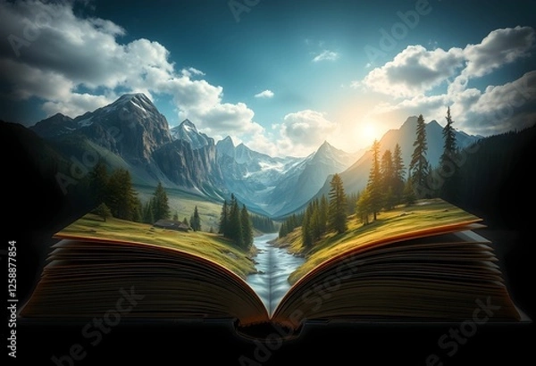 Obraz magic book in the sky