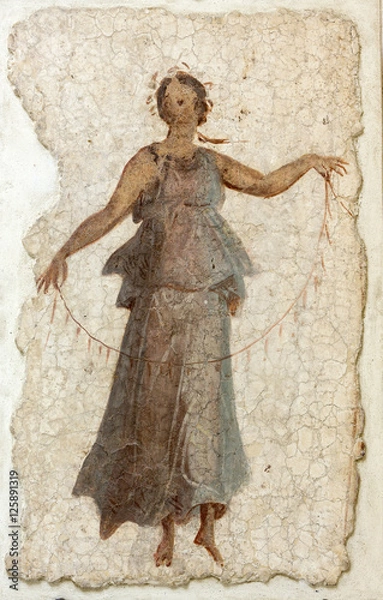 Fototapeta The ancient architectural detail in baths of Diocletian (Thermae Diocletiani) in Rome. Italy