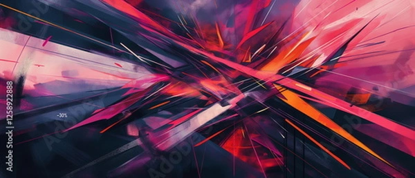 Fototapeta The big price tag says -30 Abstract Futurism --cha_005