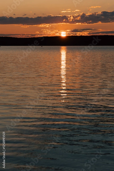 Obraz Sunset on the lake