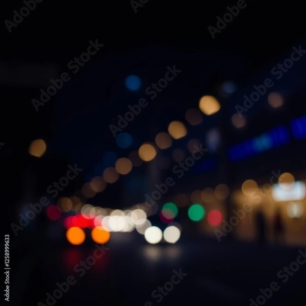 Fototapeta Blurred light night city bokeh abstract background Bokeh light lights background bokeh abstract light bright effect shiny