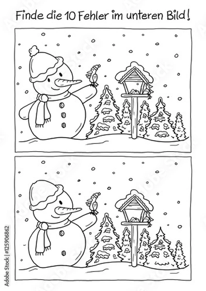 Fototapeta Fehlerbild Schneemann