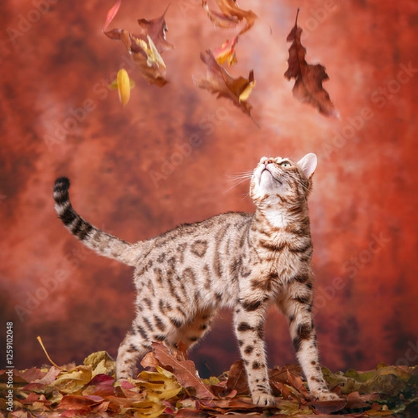 Obraz Bengal Cat in Foliage