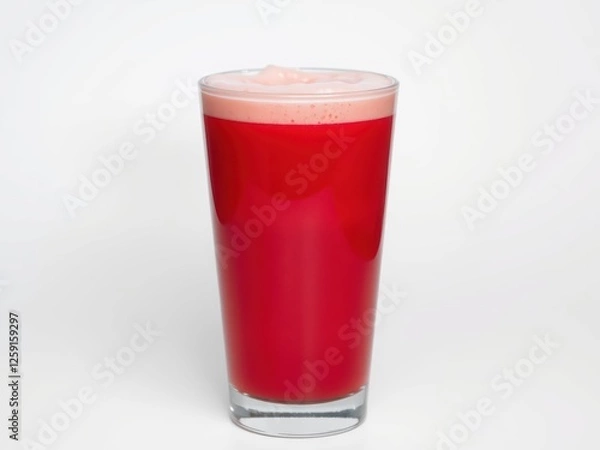 Obraz Red creamy drink in a tall glass