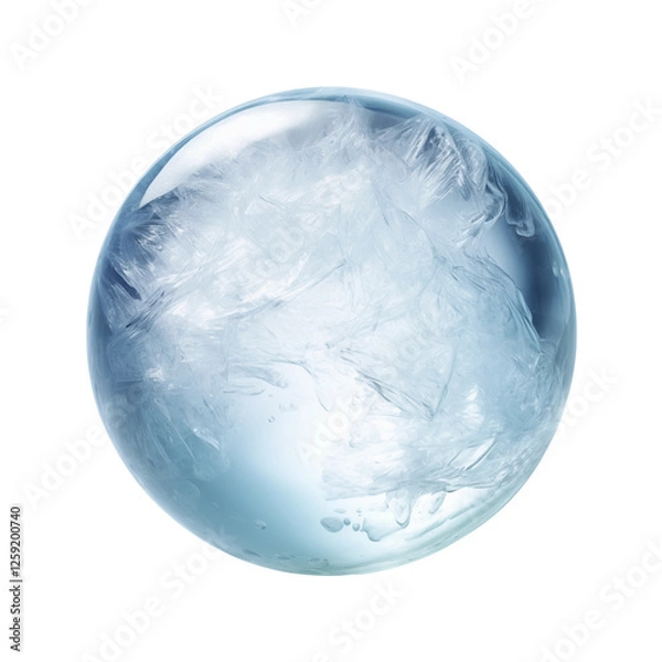 Fototapeta ice sphere mold transparent background
