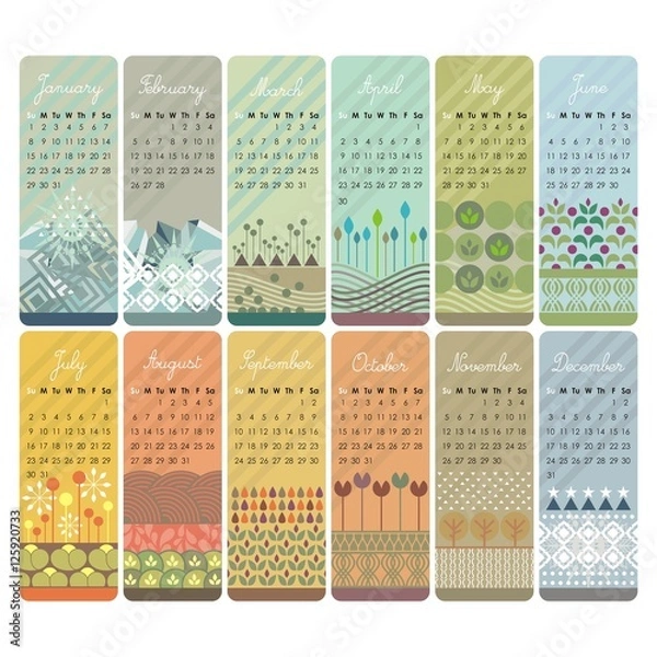 Obraz 2017 Calendar Set