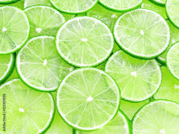 Obraz Lime slices background