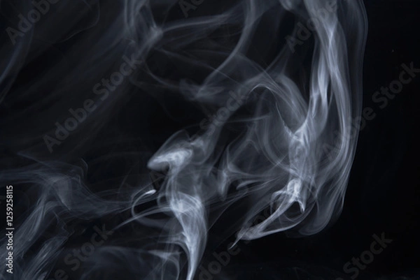 Fototapeta スモーク　煙　黒背景　素材