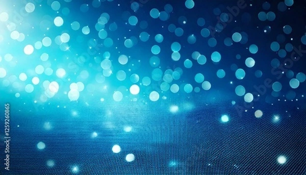 Fototapeta 青い宇宙の中のまばゆい白い光