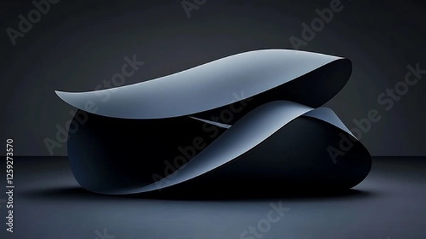 Fototapeta Abstract dark forms, studio