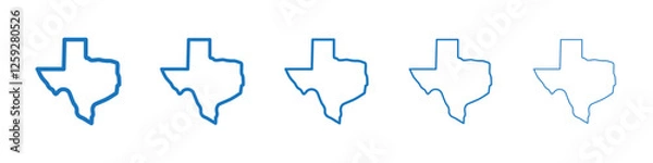 Obraz Texas icon Symbol collection thin outline set