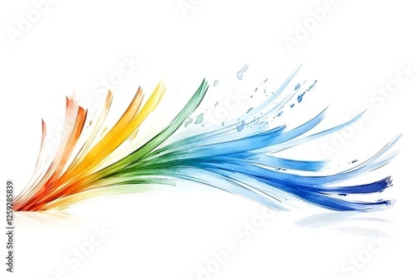 Fototapeta Dynamic abstract background texture in flowing colors digital artwork vibrant design