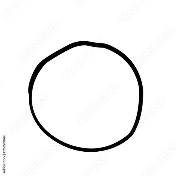 Obraz Imperfect Circle Doodle Illustration