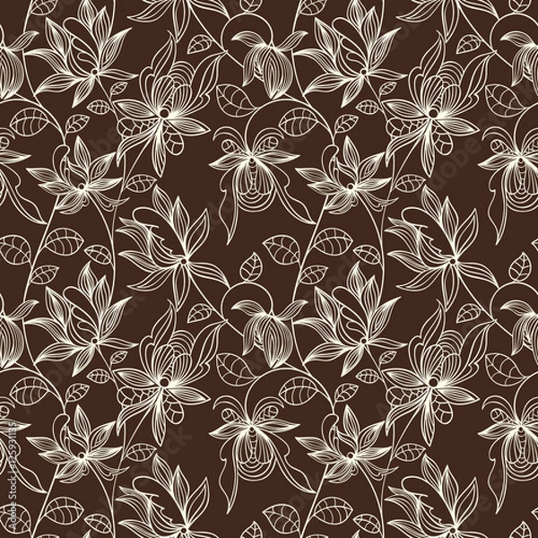 Fototapeta Floral seamless pattern