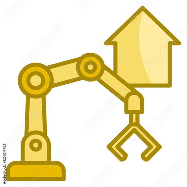 Obraz Robot Arm  Icon Element For Design