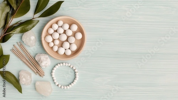 Obraz Natural Elements for Relaxation and Mindfulness in Soft Colors