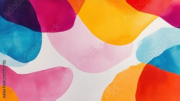 Fototapeta Colorful Abstract Background with Vibrant Shapes and Patterns