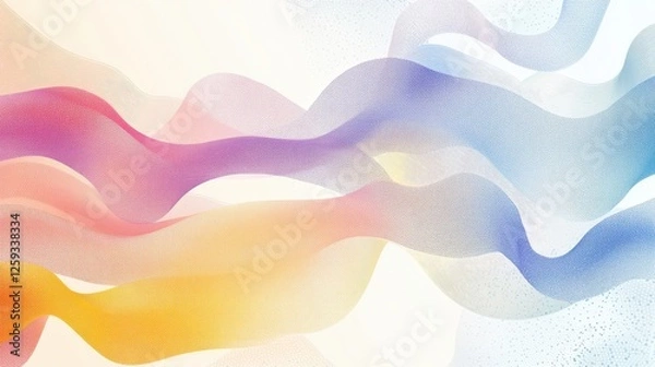 Fototapeta Colorful Abstract Waves with Soft Fluid Patterns and Textures