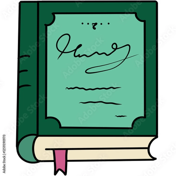 Obraz Books for learning placed on a white background.