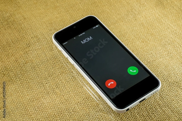 Fototapeta smartphone Incoming mother calls. The love that everyone gets .