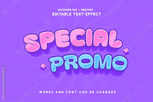 Fototapeta Special sale promo 3d editable text effect
