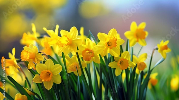 Obraz 春に芽吹く美しい花