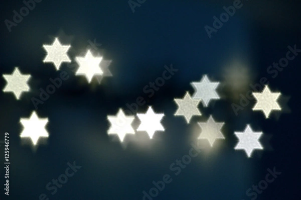 Fototapeta Star of David lights for Hanukkah