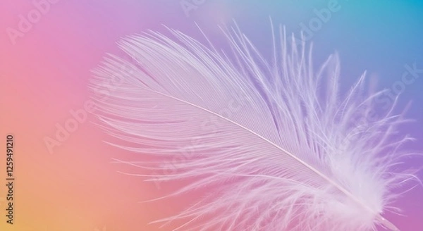Fototapeta Abstract Feather Rainbow Patchwork Background Pastel Neon Mist Fashion Color Trends Spring Summer Generative Ai