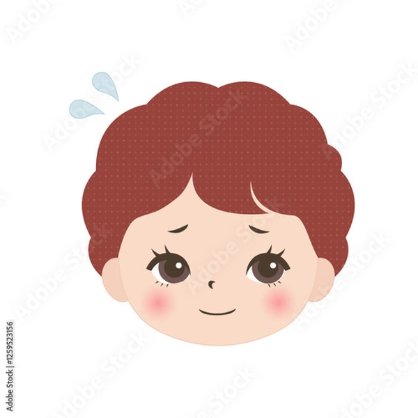 Obraz 困っている男の子の顔