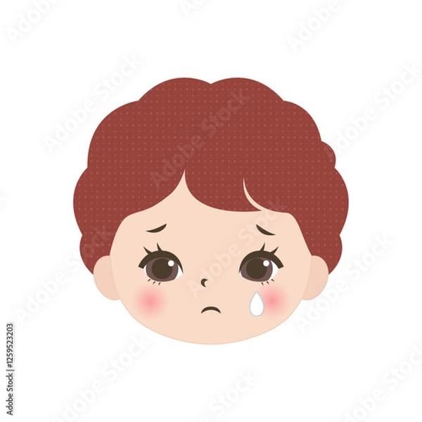 Obraz 泣いている男の子の顔