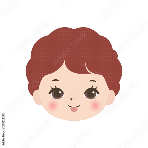 Obraz 舌を出す男の子の顔