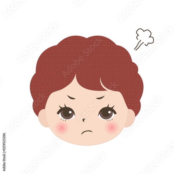 Obraz 怒っている男の子の顔