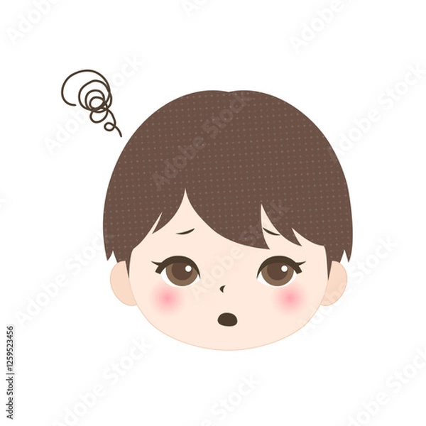 Obraz 困惑する男の子の顔