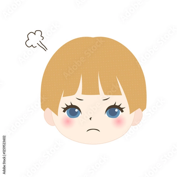 Obraz 怒っている子供の顔