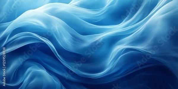Fototapeta Bright Waves of Golden Silk, Generative AI