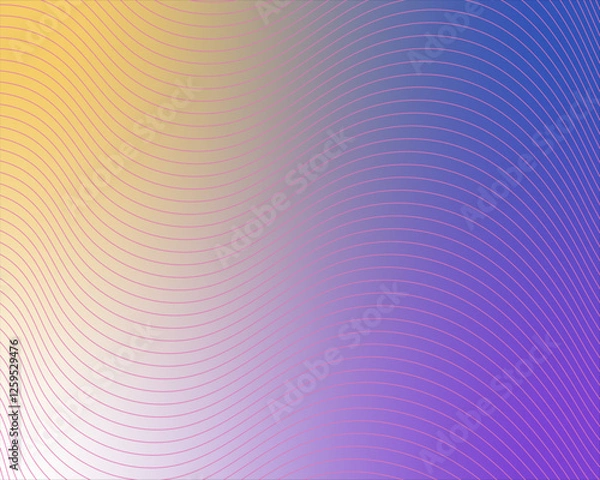Fototapeta Pastel tint gradient background with wavy lines texture
