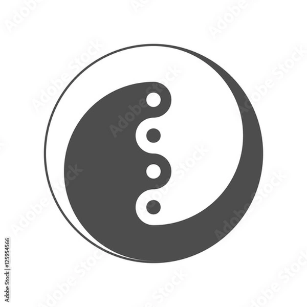 Fototapeta Yin Yang, Symbol Of Balance And Harmony. Creative Double. Vector