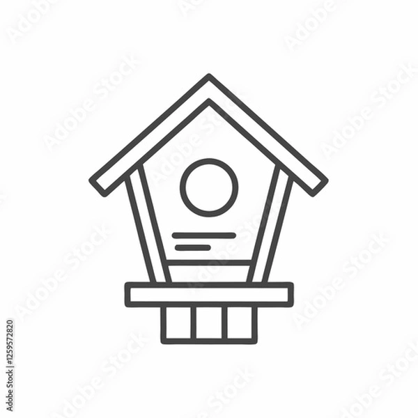 Fototapeta This delightful vector artwork depicts a charming birdhouse nestled among trees, inviting feathered friends to visit. A tranquil setting depicts nature's beauty and serenity.