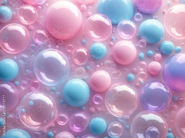 Fototapeta Abstract Pastel Bubbles Background