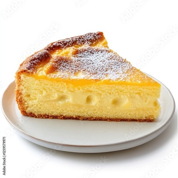 Fototapeta A Slice of Creamy Lemon Heaven: Indulge in this Exquisite Lemon Tart