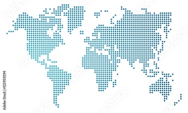 Fototapeta Dot world map