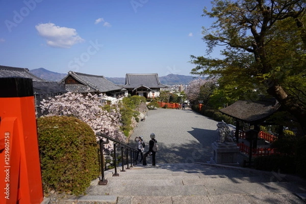 Obraz 京都府京都市に鎮座する神社仏閣と庭園