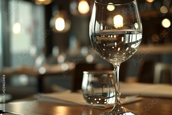 Obraz glasses of champagne on table