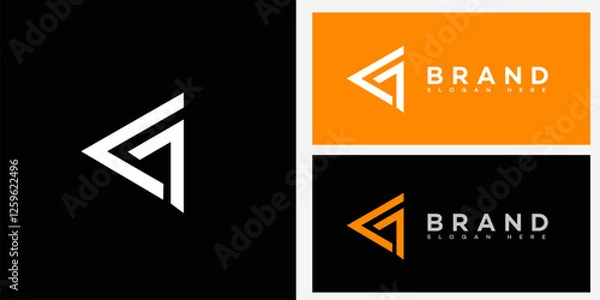 Fototapeta Modern Minimalist Triangle Letter G Logo Design Brand Identity