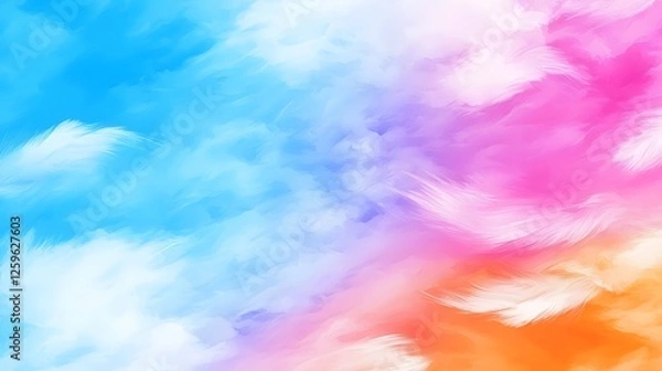 Fototapeta Colorful Abstract Background with Soft Cloud Patterns in Gradient
