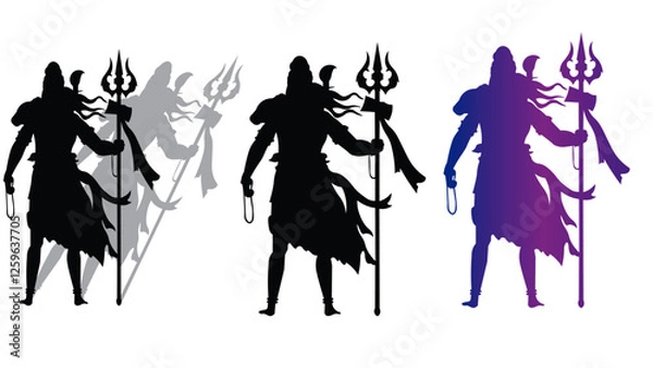 Fototapeta Sets Of Mahadev vector illustration